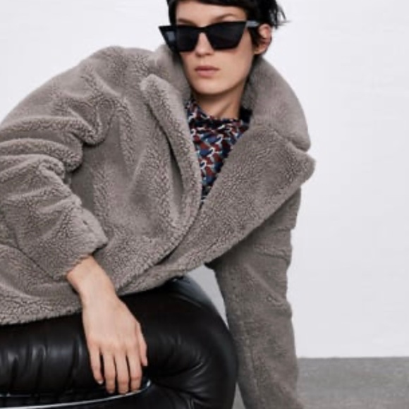 ZARA Fleece Coat:Gray, US M ,L, XL, XXL - Picture 8 of 10